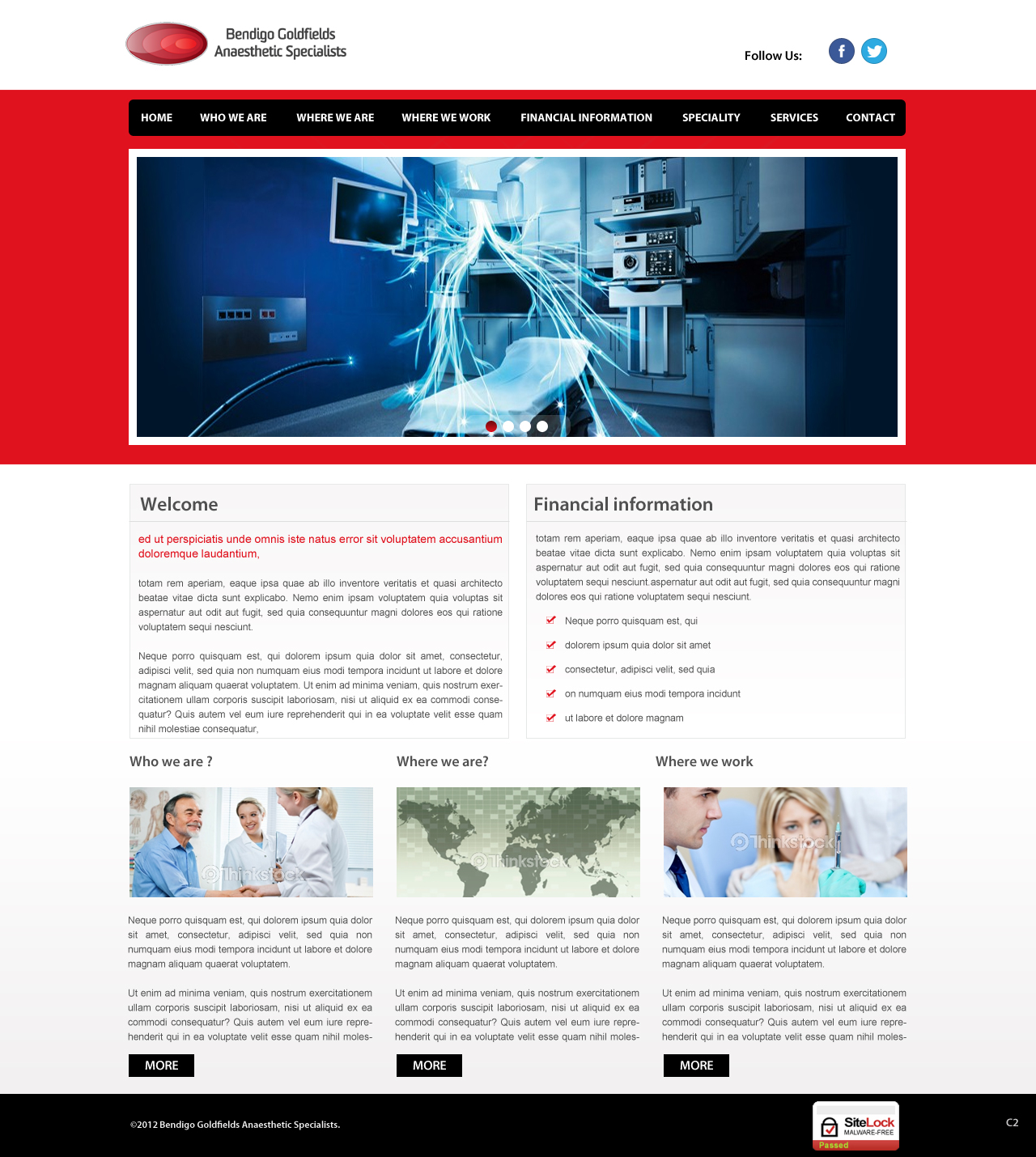 Web-Design von pb für Bendigo Goldfields Anaesthetic Specialists | Design #1339431