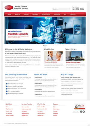 Web-Design von pb für Bendigo Goldfields Anaesthetic Specialists | Design: #1339432