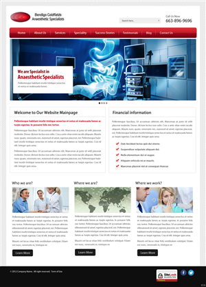 Web-Design von pb für Bendigo Goldfields Anaesthetic Specialists | Design: #1343692