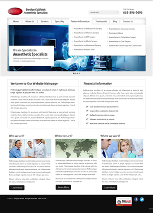 Web-Design von pb für Bendigo Goldfields Anaesthetic Specialists | Design: #1378351