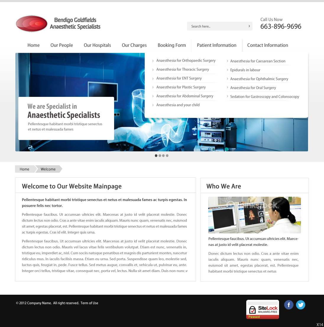 Web-Design von pb für Bendigo Goldfields Anaesthetic Specialists | Design #1382174