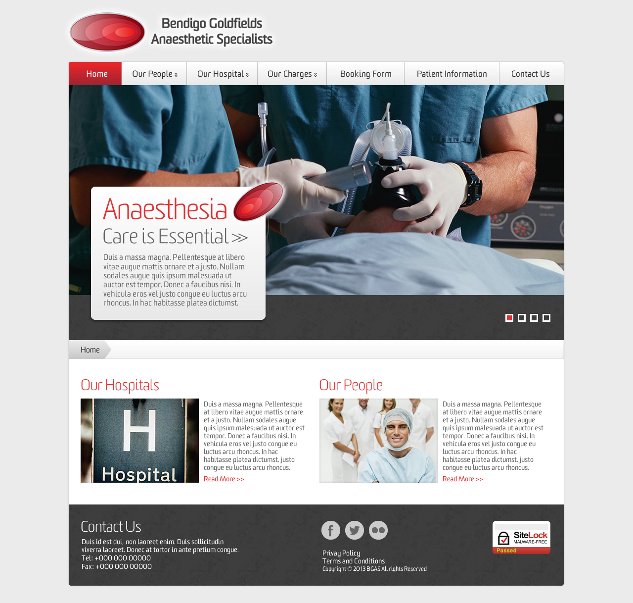Web-Design von TechWise für Bendigo Goldfields Anaesthetic Specialists | Design #1363871