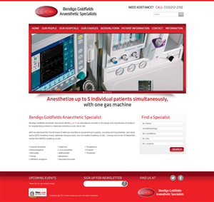 Web-Design von TechWise für Bendigo Goldfields Anaesthetic Specialists | Design: #1367627