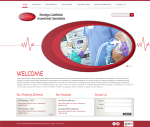 Web-Design von TechWise für Bendigo Goldfields Anaesthetic Specialists | Design: #1367634