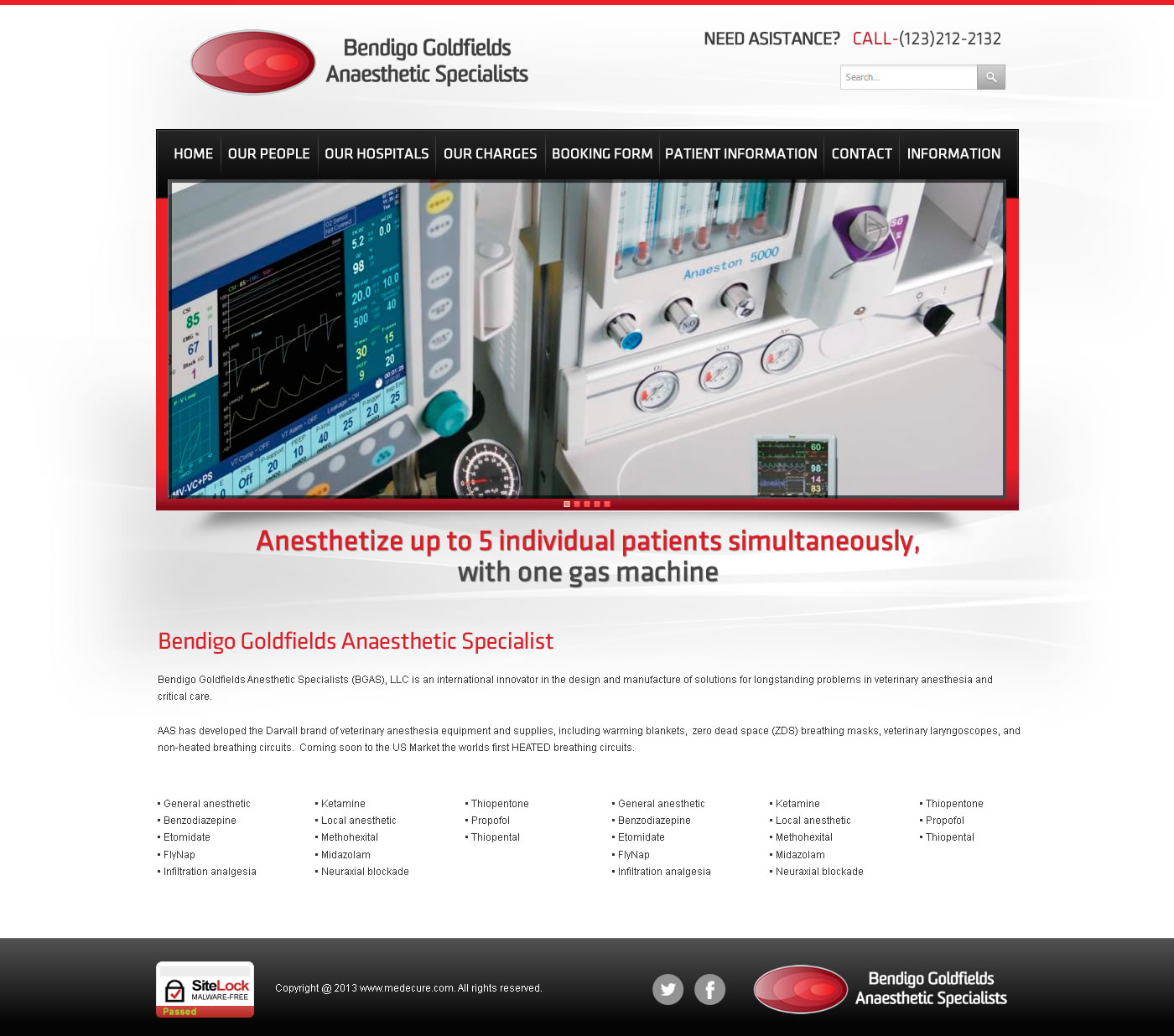 Web-Design von TechWise für Bendigo Goldfields Anaesthetic Specialists | Design #1382297
