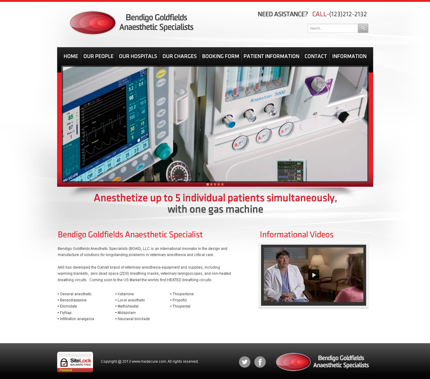 Web-Design von TechWise für Bendigo Goldfields Anaesthetic Specialists | Design: #1386946