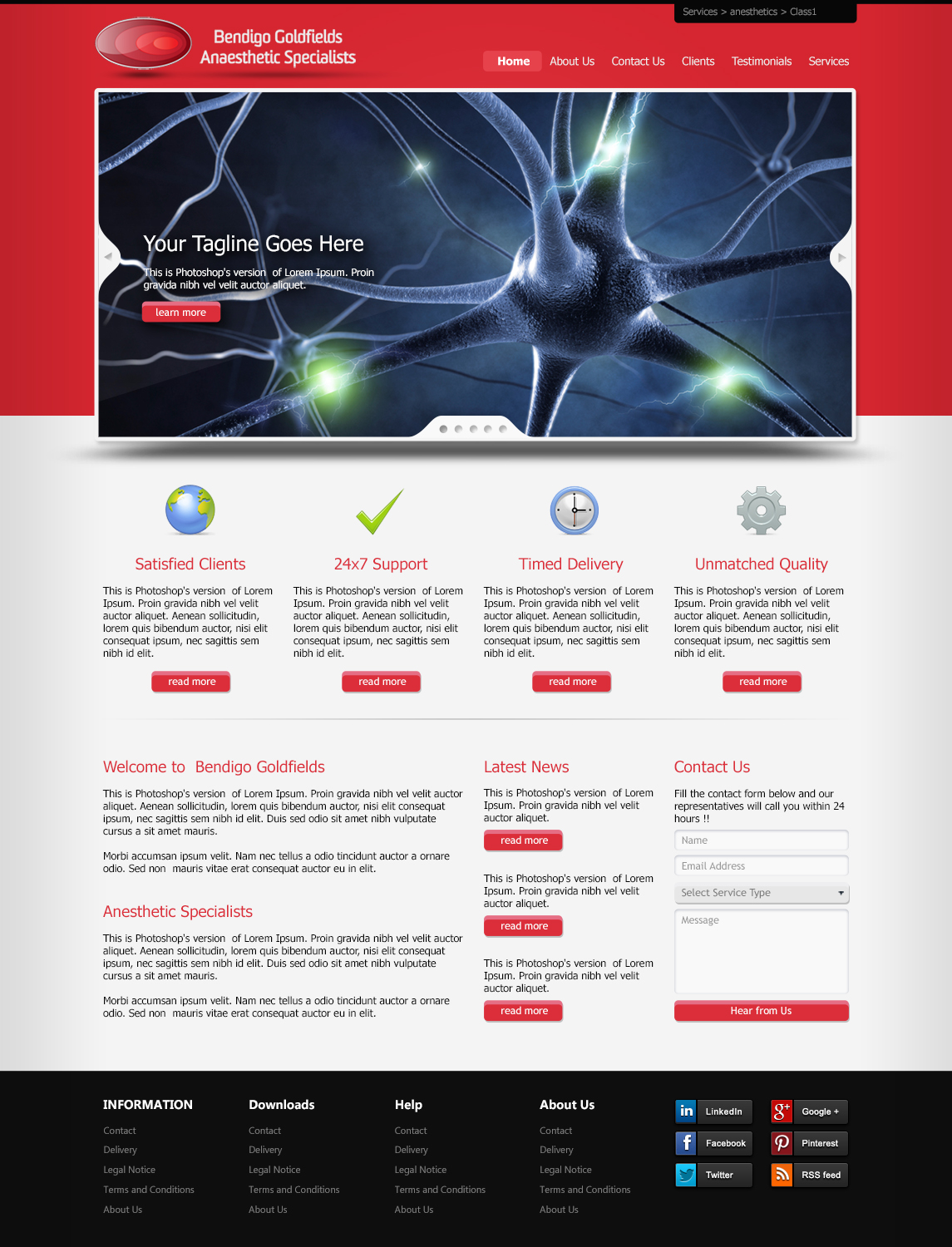 Web Design par WirePaper pour Bendigo Goldfields Anaesthetic Specialists | Design #1357297