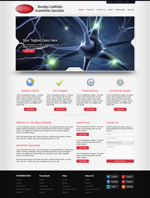 Web-Design von WirePaper für Bendigo Goldfields Anaesthetic Specialists | Design #1357839