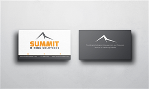 Summit Mining Solutions Business Card | Business Card Design by Stylez Designz