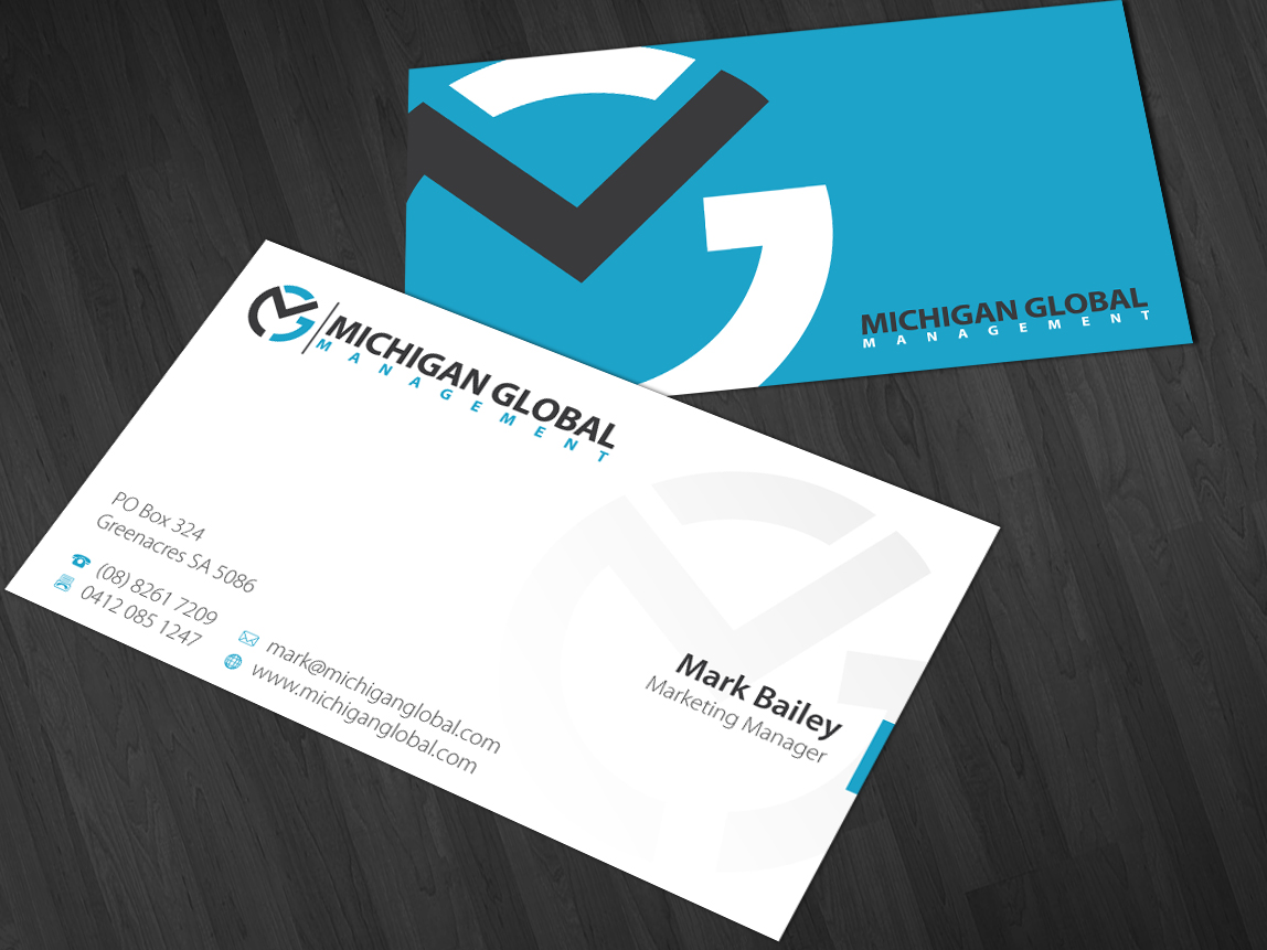 Visitenkarten-Design von Nila für Michigan global | Design #1297032