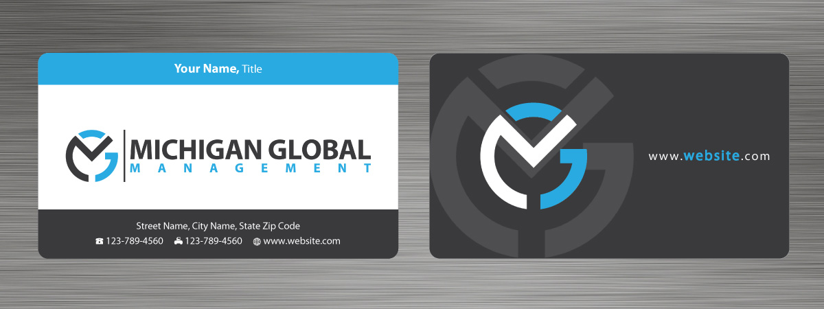 Visitenkarten-Design von Sbss für Michigan global | Design #1300016