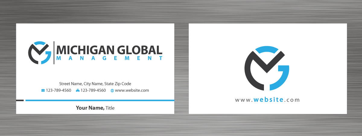 Visitenkarten-Design von Sbss für Michigan global | Design #1300023