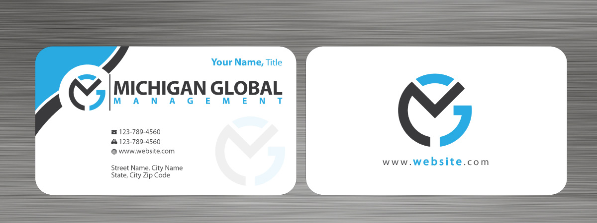 Visitenkarten-Design von Sbss für Michigan global | Design #1300028