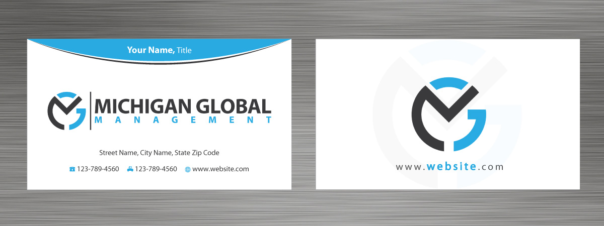 Visitenkarten-Design von Sbss für Michigan global | Design #1300310