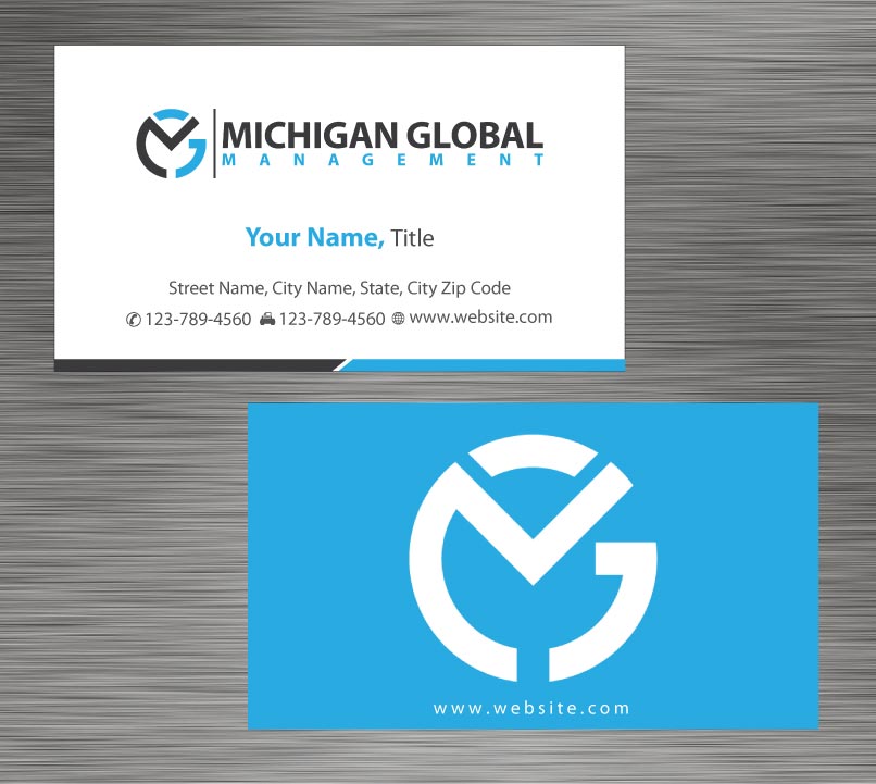 Visitenkarten-Design von Sbss für Michigan global | Design #1300468