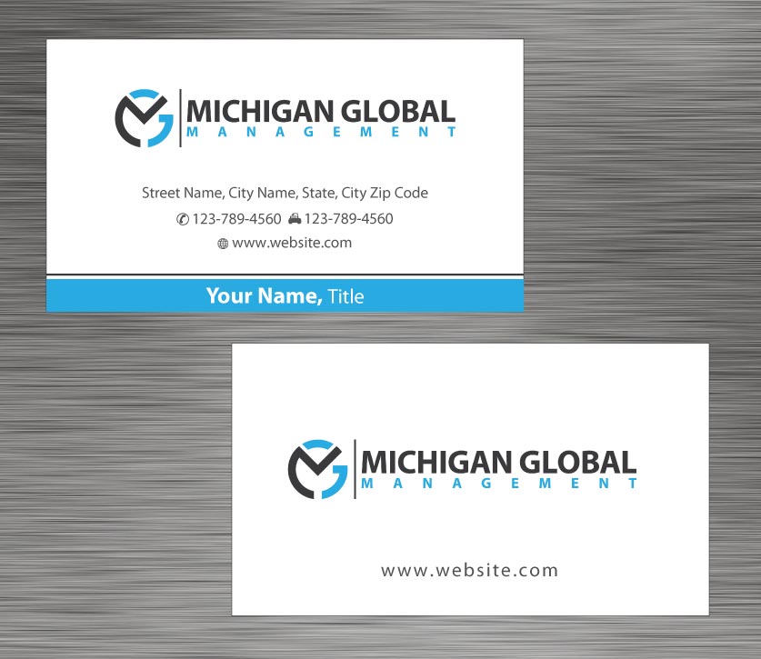 Visitenkarten-Design von Sbss für Michigan global | Design #1300485