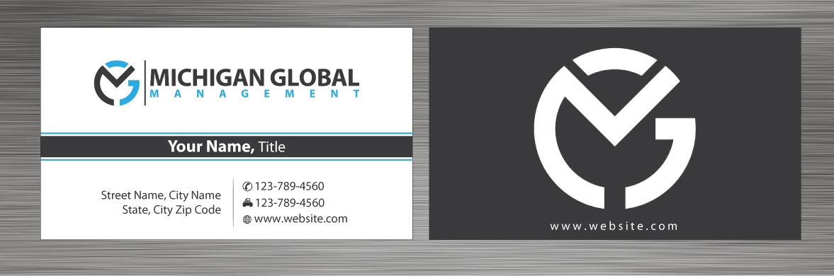 Visitenkarten-Design von Sbss für Michigan global | Design #1300486