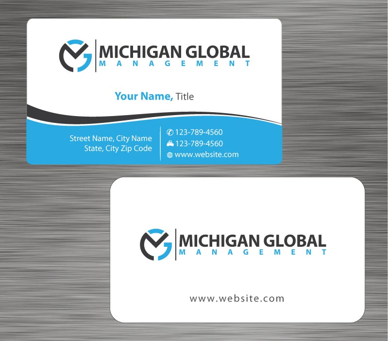 Visitenkarten-Design von Sbss für Michigan global | Design #1300509