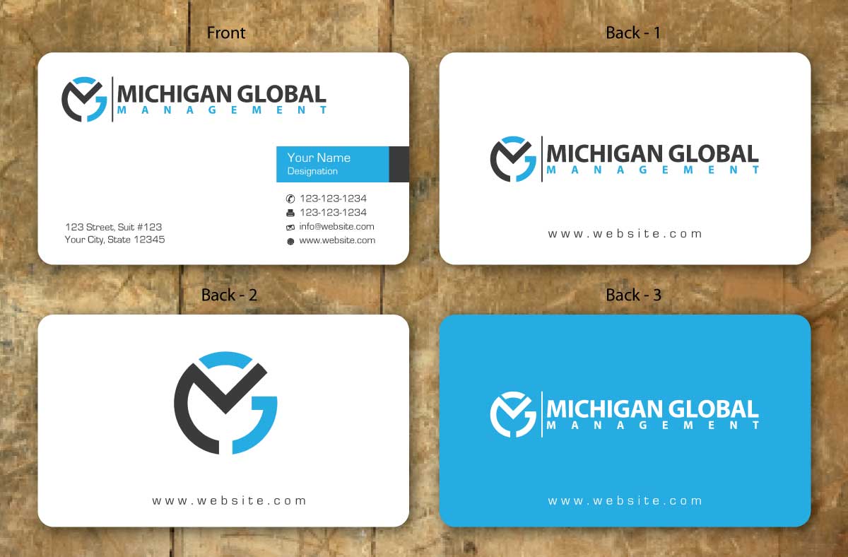 Visitenkarten-Design von Sbss für Michigan global | Design #1300753