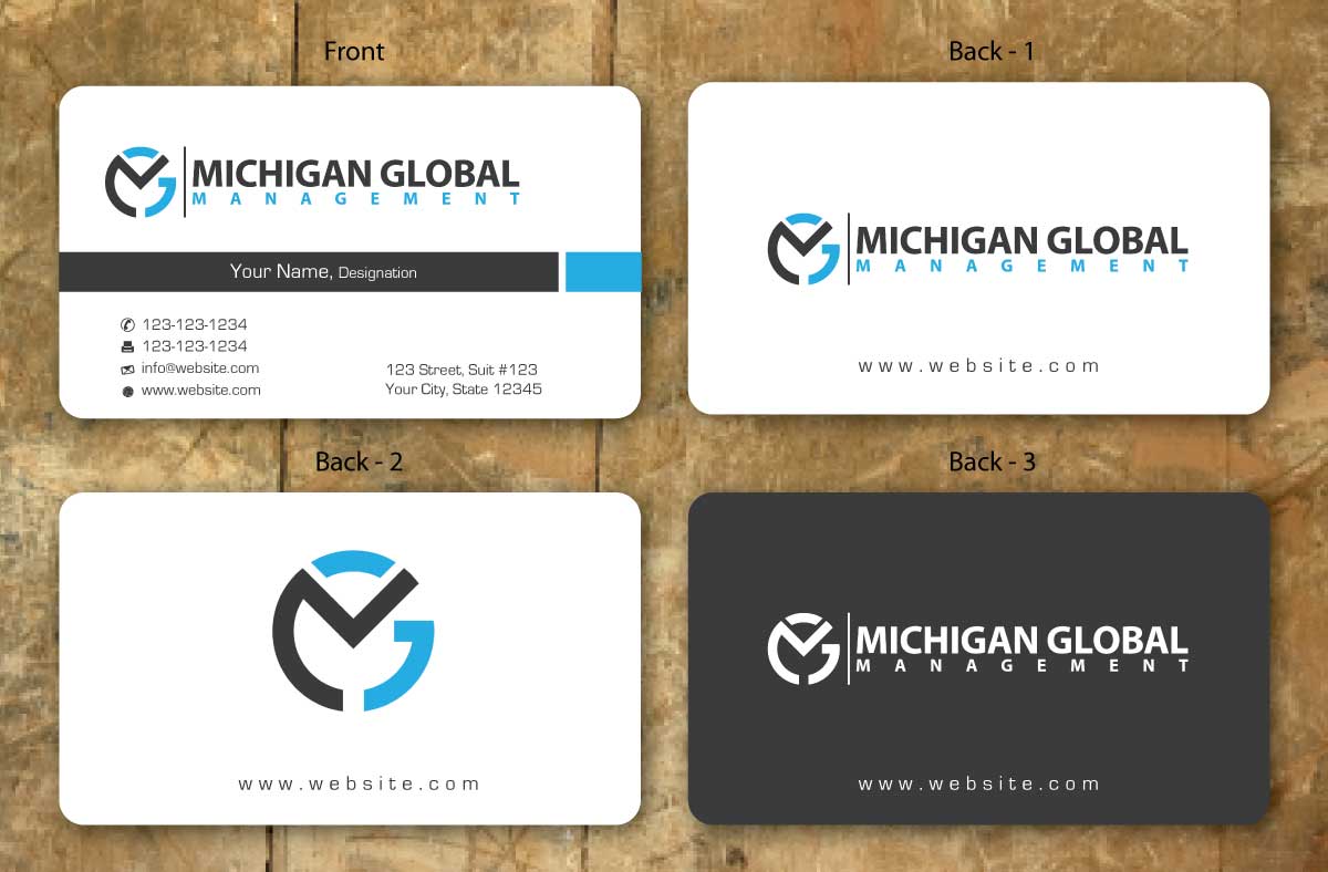 Visitenkarten-Design von Sbss für Michigan global | Design #1300754