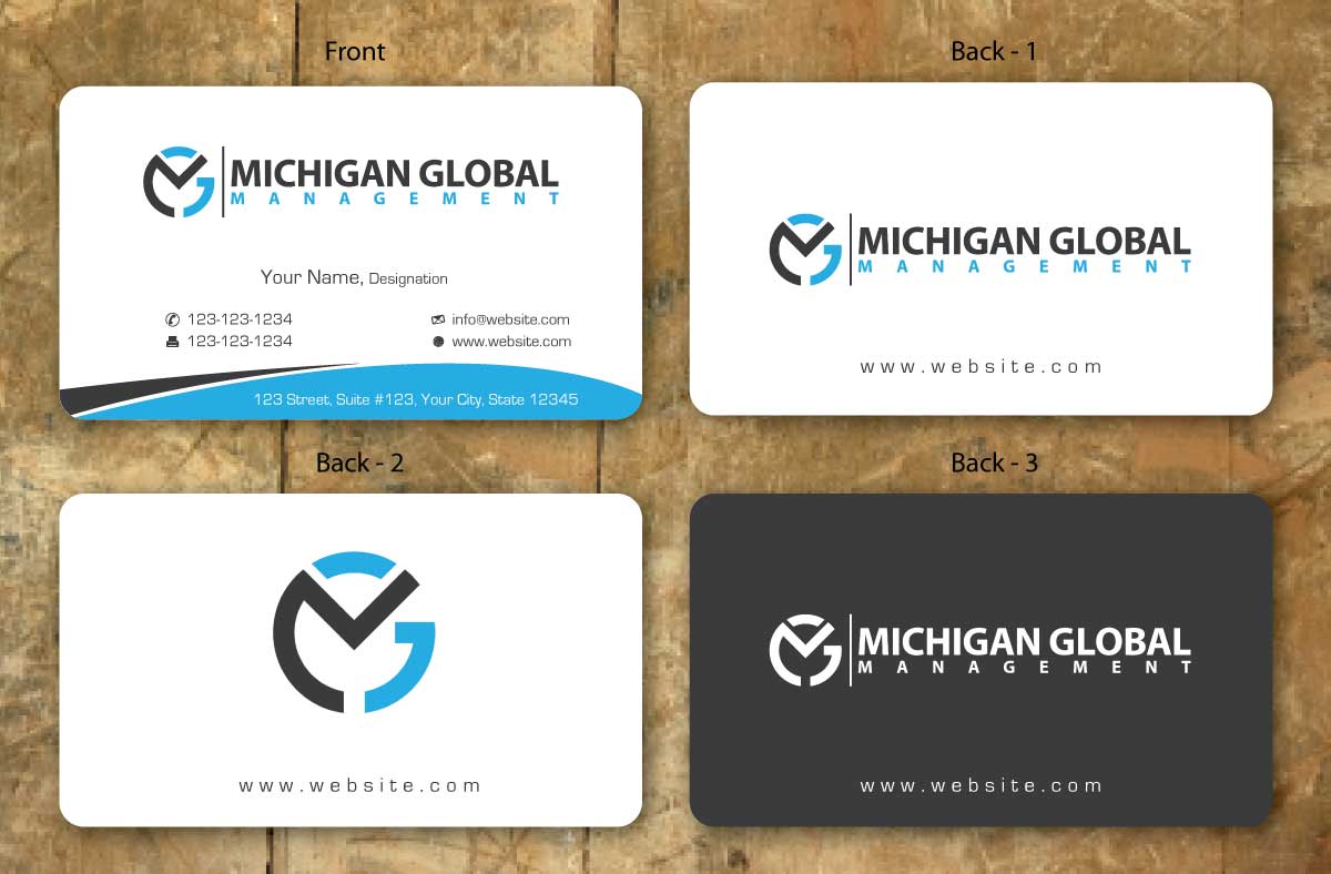 Visitenkarten-Design von Sbss für Michigan global | Design #1300755
