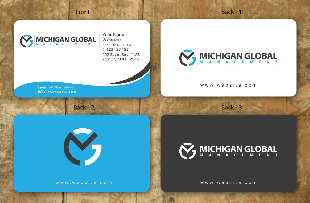 Visitenkarten-Design von Sbss für Michigan global | Design #1300759
