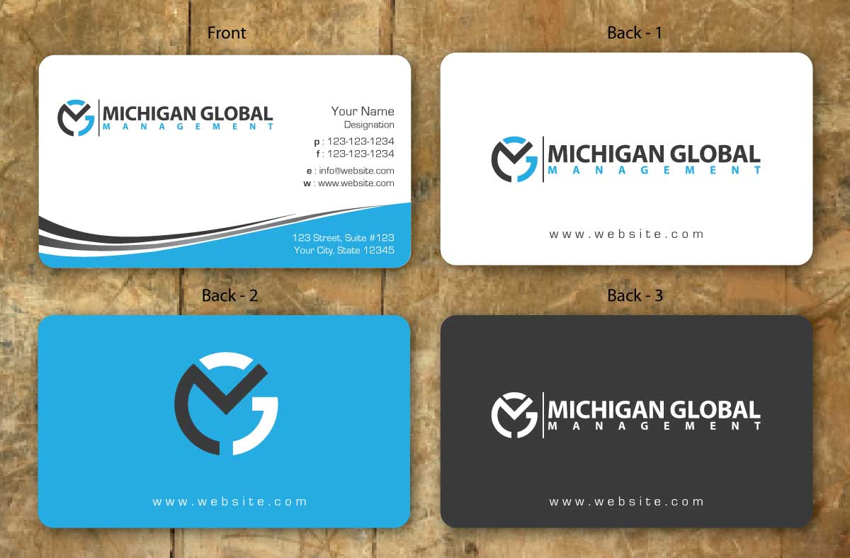 Visitenkarten-Design von Sbss für Michigan global | Design #1300763