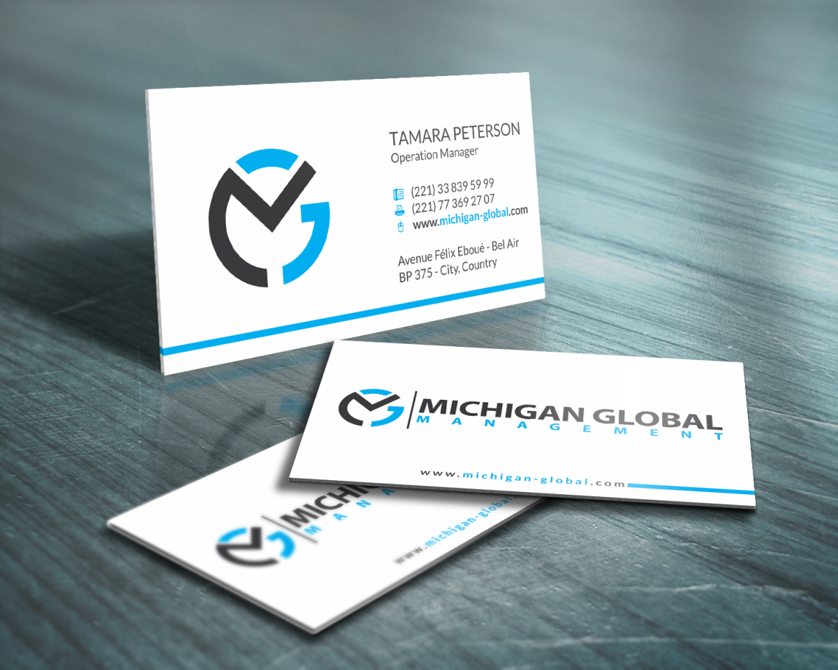 Visitenkarten-Design von HYPdesign für Michigan global | Design #1295182