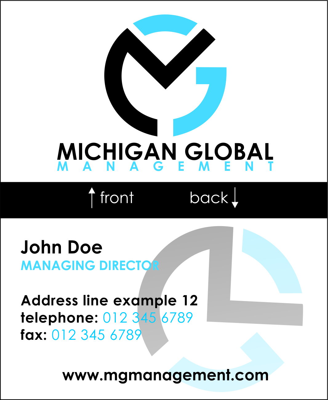 Visitenkarten-Design von splicho für Michigan global | Design #1313120