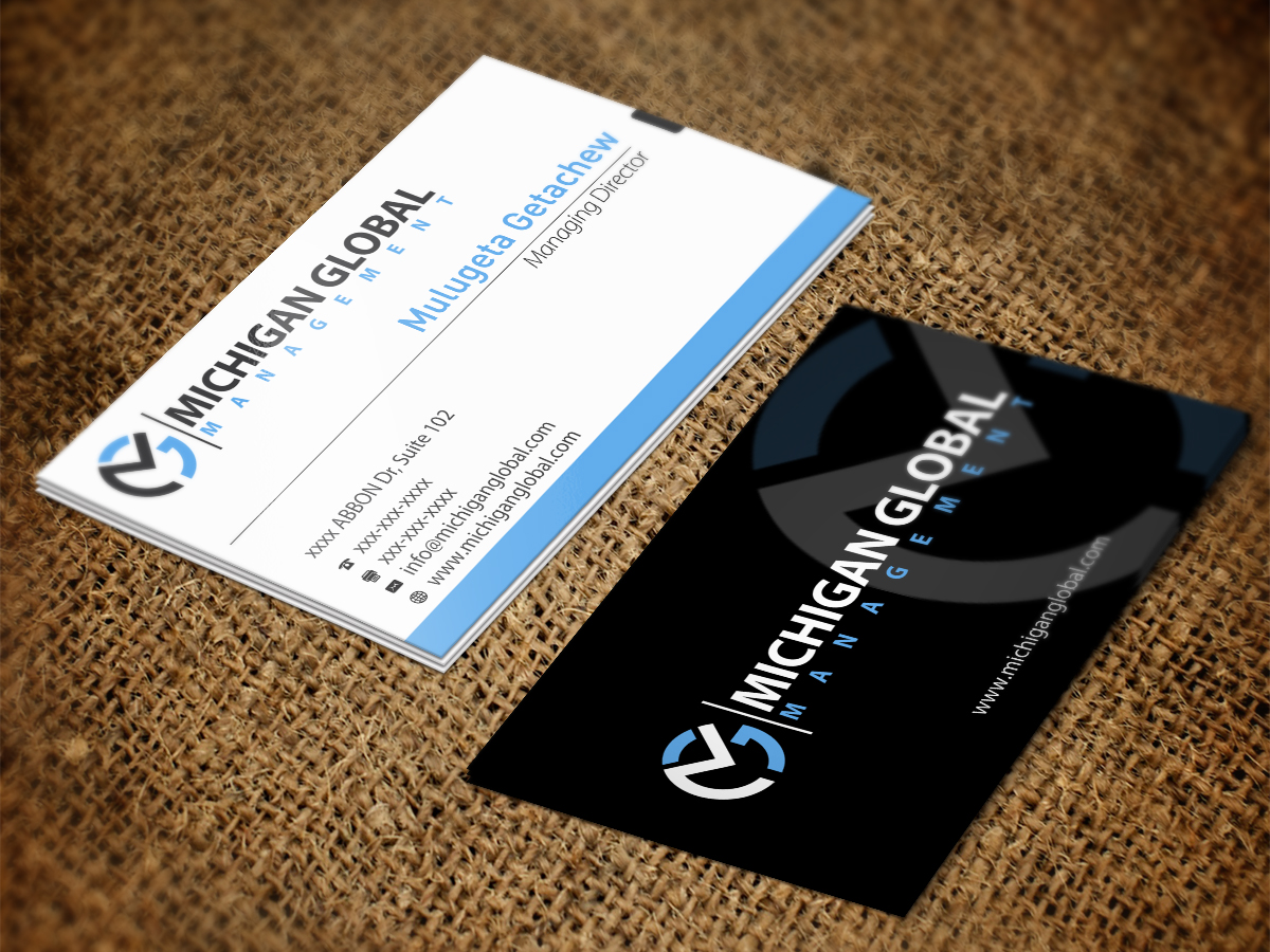 Visitenkarten-Design von Mulugeta für Michigan global | Design #1313209
