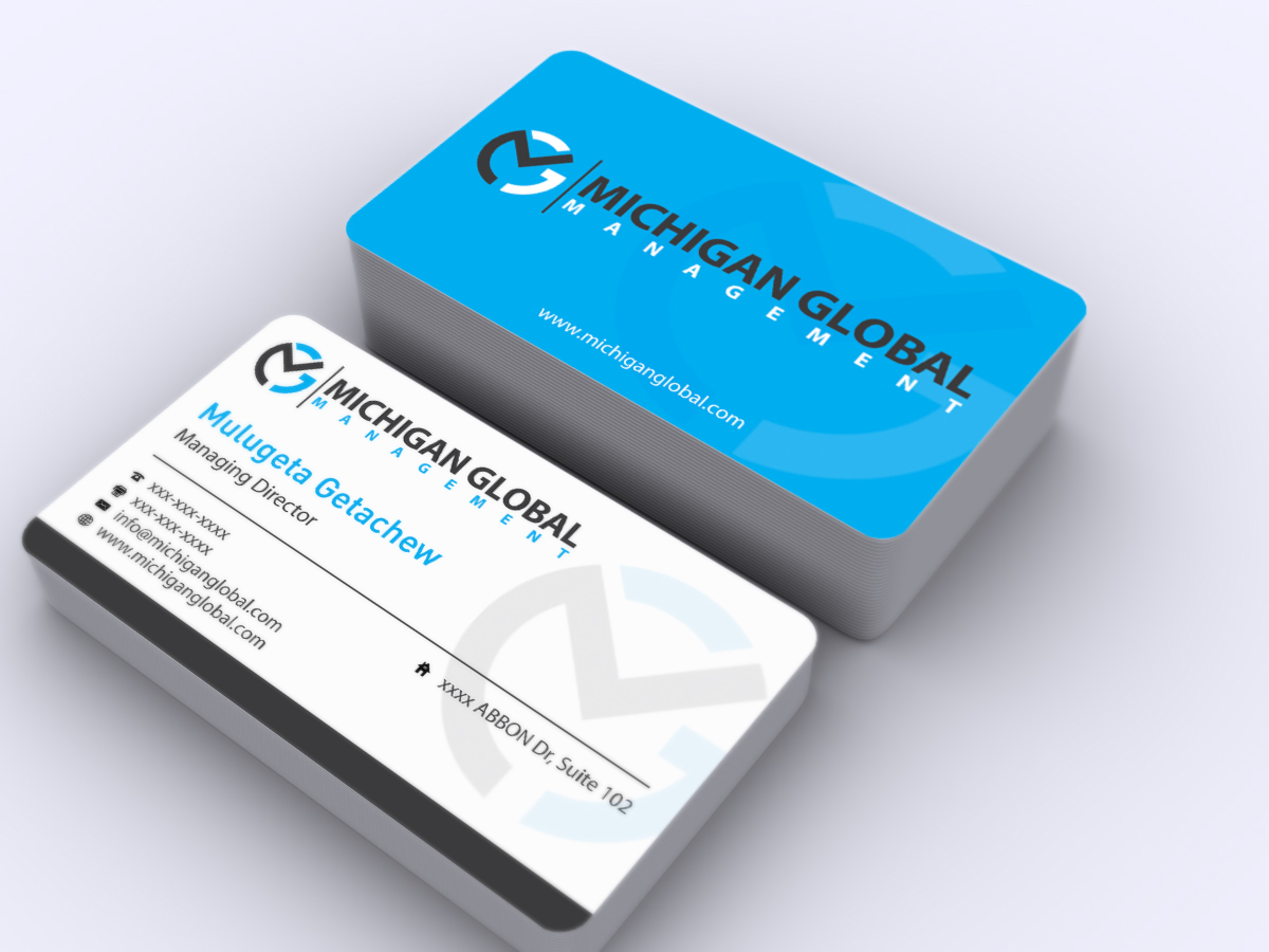 Visitenkarten-Design von Mulugeta für Michigan global | Design #1313222