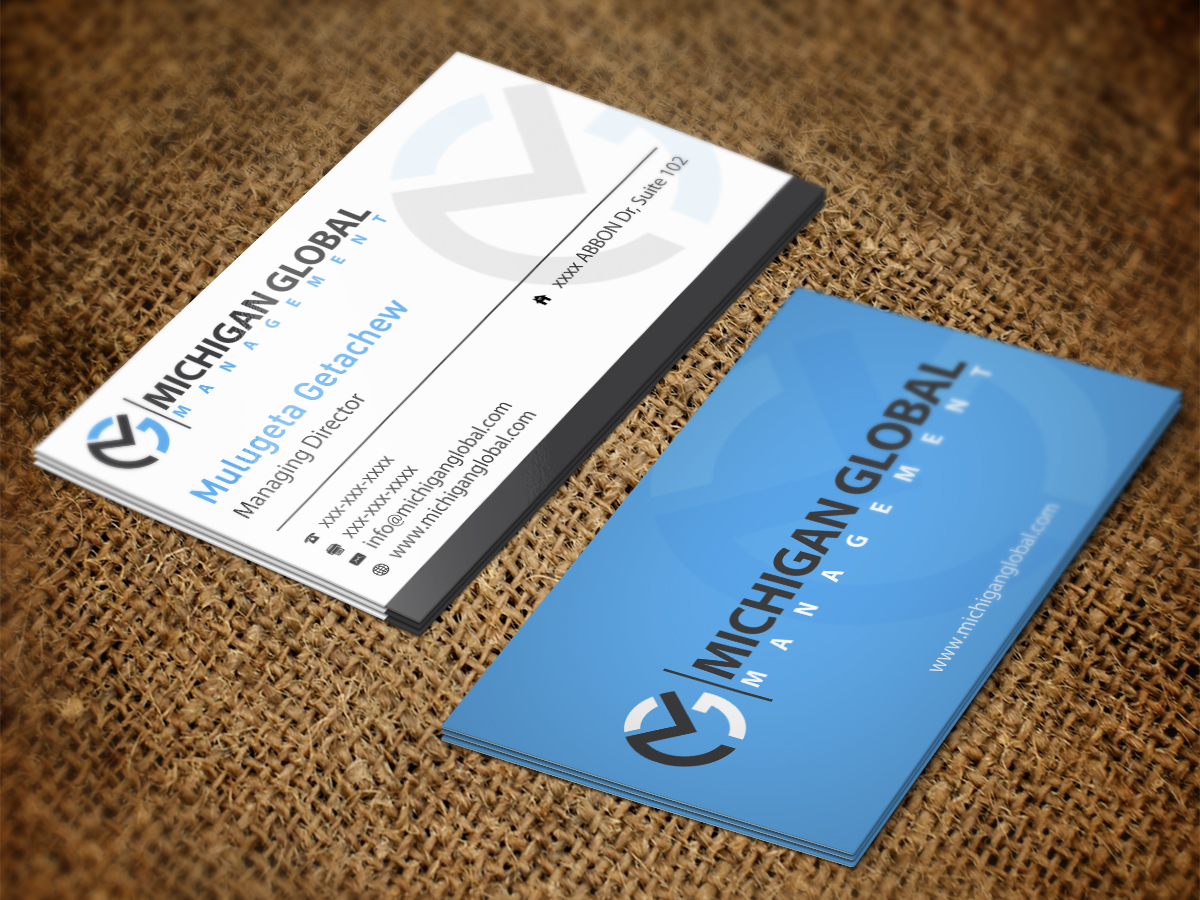 Visitenkarten-Design von Mulugeta für Michigan global | Design #1313229