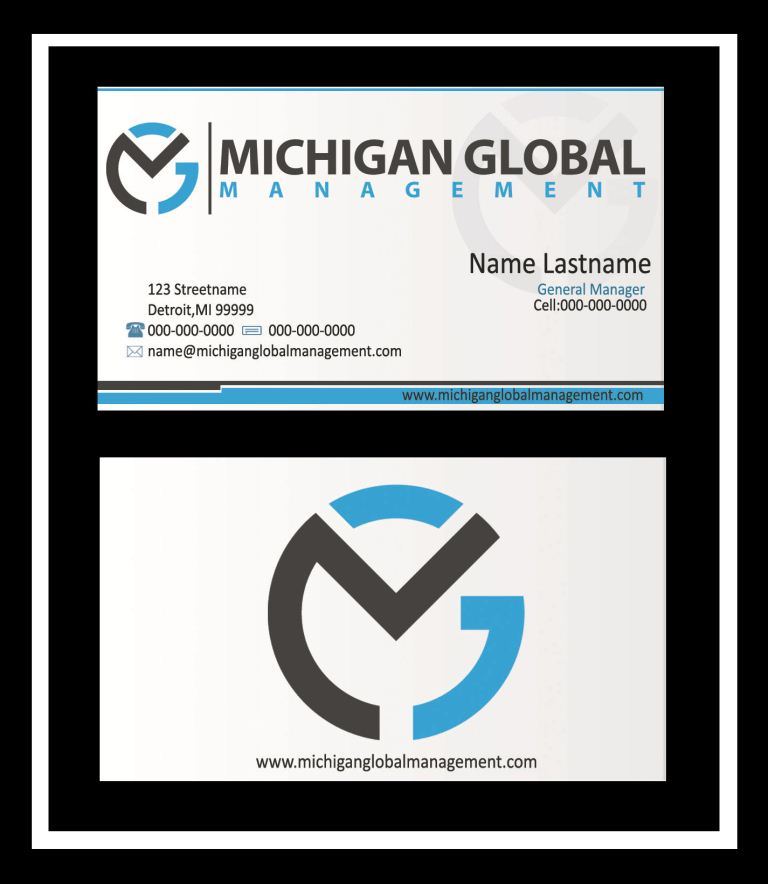 Diseño de Tarjeta de Presentación por Vicocyt para Michigan global | Diseño #1314672