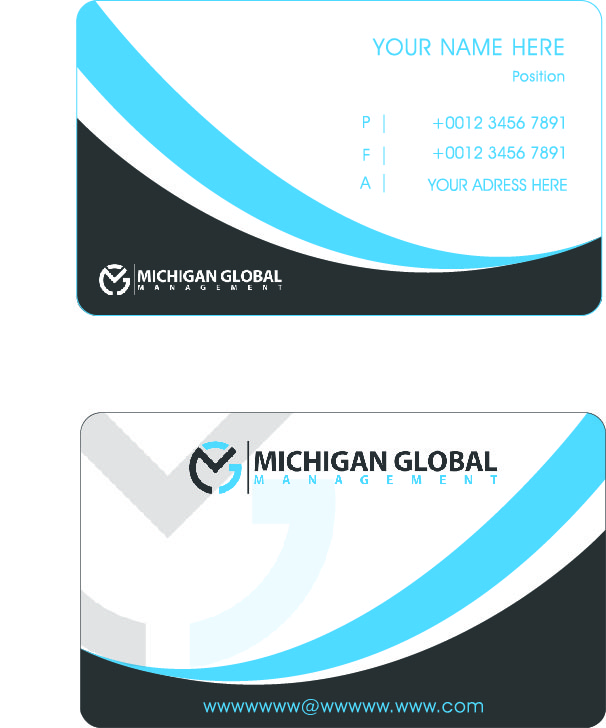 Visitenkarten-Design von suzirashid für Michigan global | Design #1299568