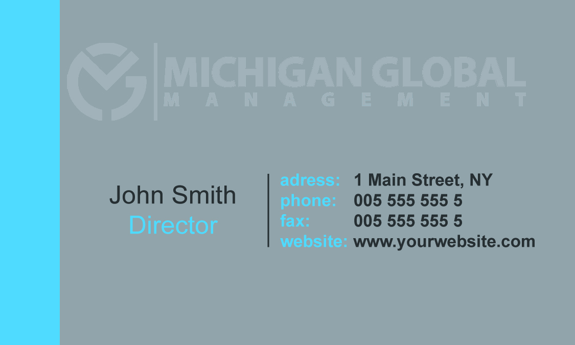 Visitenkarten-Design von Gabriela für Michigan global | Design #1299233