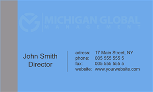 Business Card Design by Gabriela for Michigan global | Design: #1299239