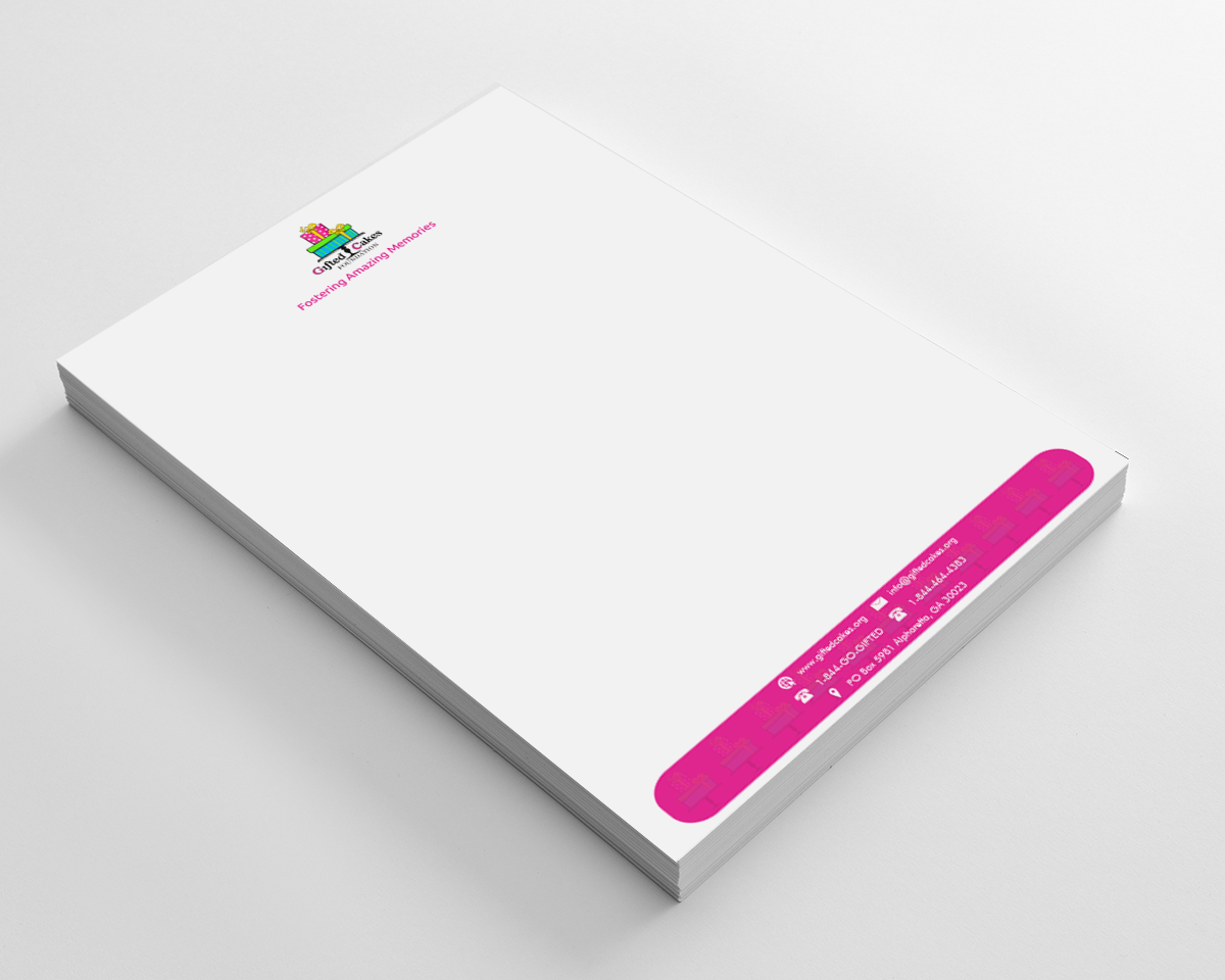 Schreibwaren-Design von artculturz_sd für Gifted Cakes Foundation, Inc. | Design #4612100