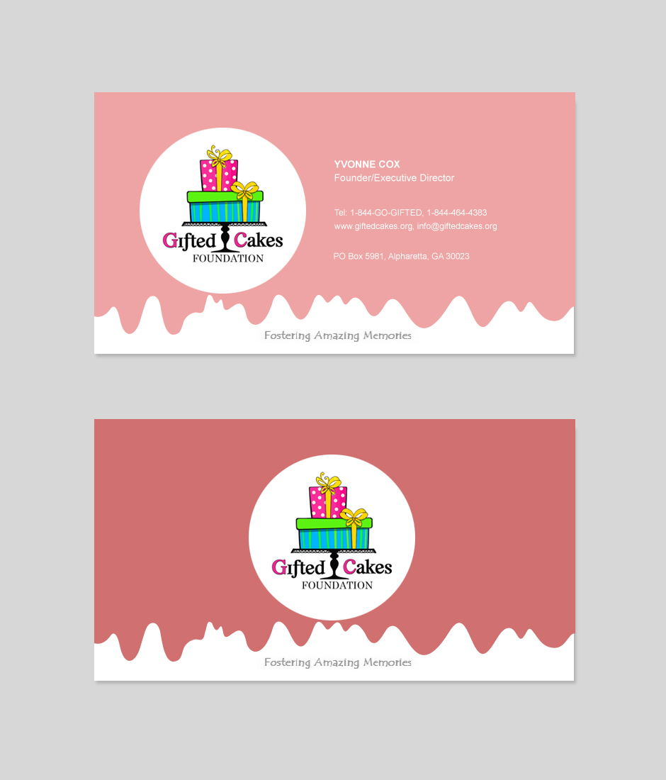 Stationery Design by ColorDrops for Gifted Cakes Foundation, Inc. | Design #4623939