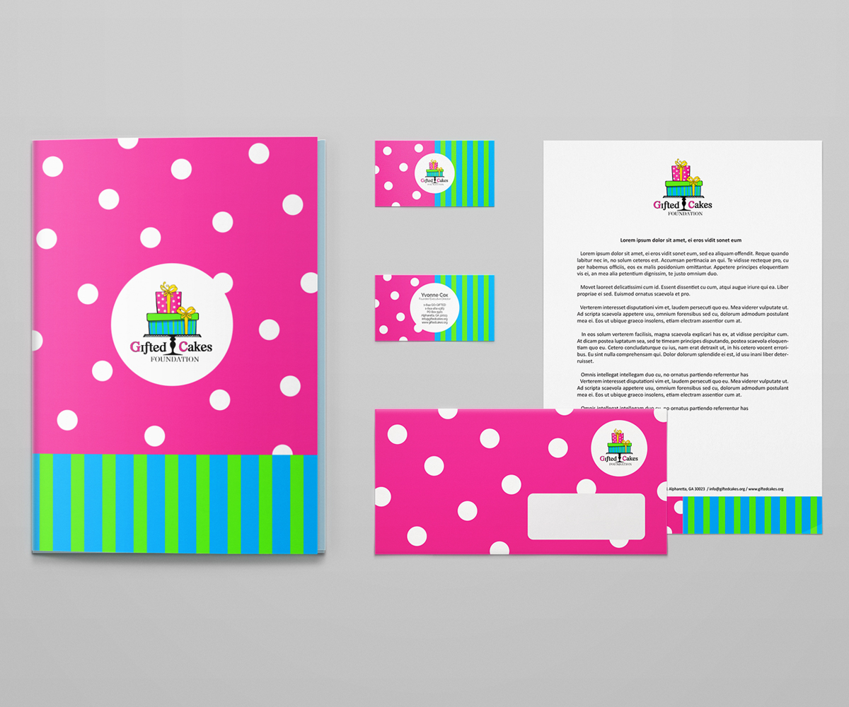 Stationery Design by Creative Youngers for Gifted Cakes Foundation, Inc. | Design #4626868