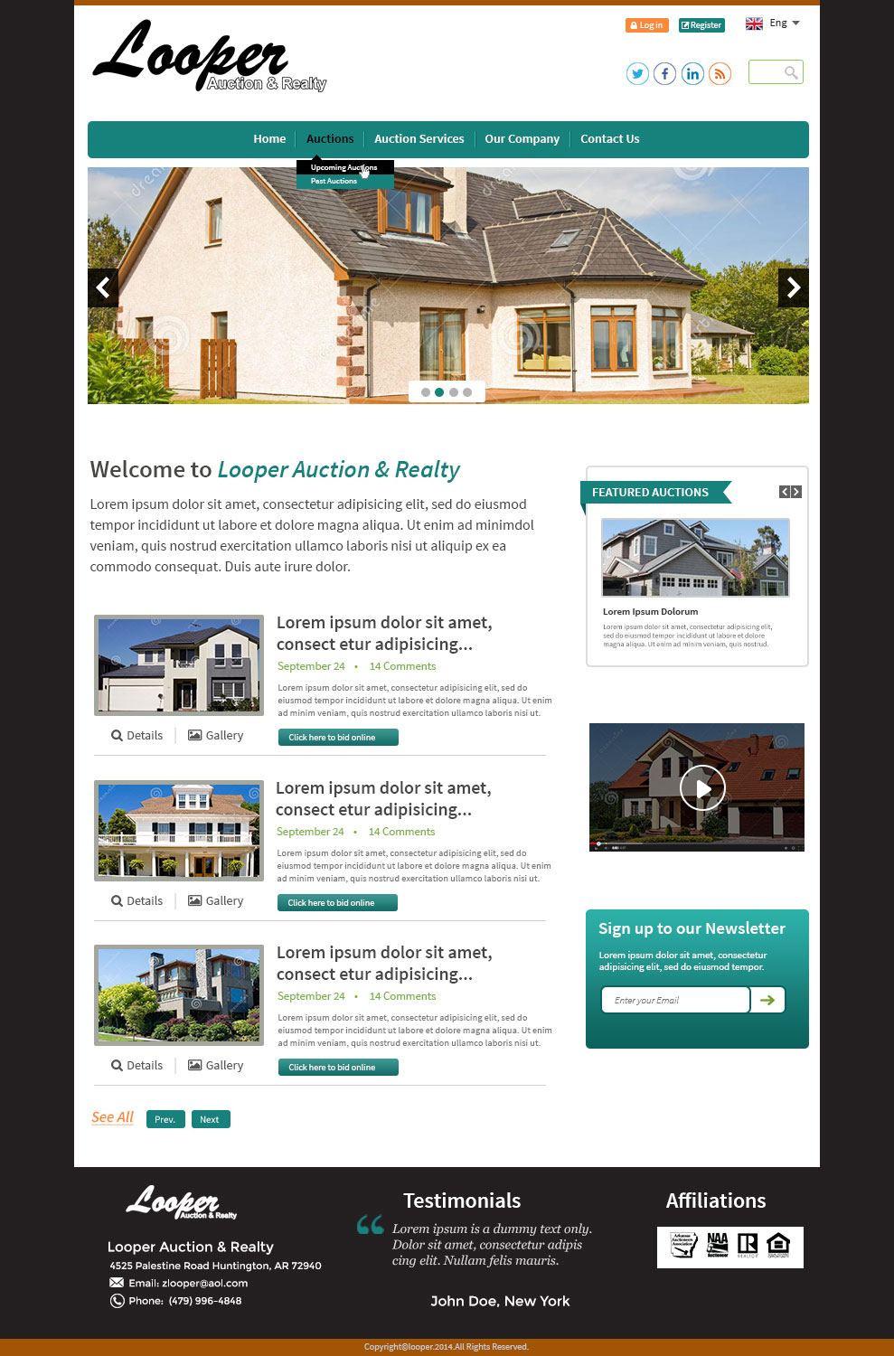 Wordpress Design by CoolDesignz for AuctionServices.com, Inc. | Design #4599870