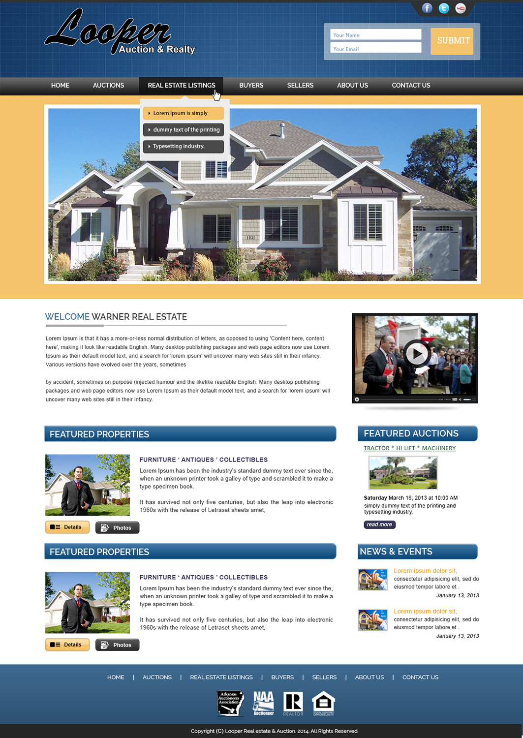 Design Wordpress par webxvision pour AuctionServices.com, Inc. | Design #4577687