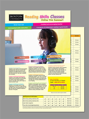 Flyer Needed to Advertise New Online Reading Programs | Flyer-Design von Syahrol