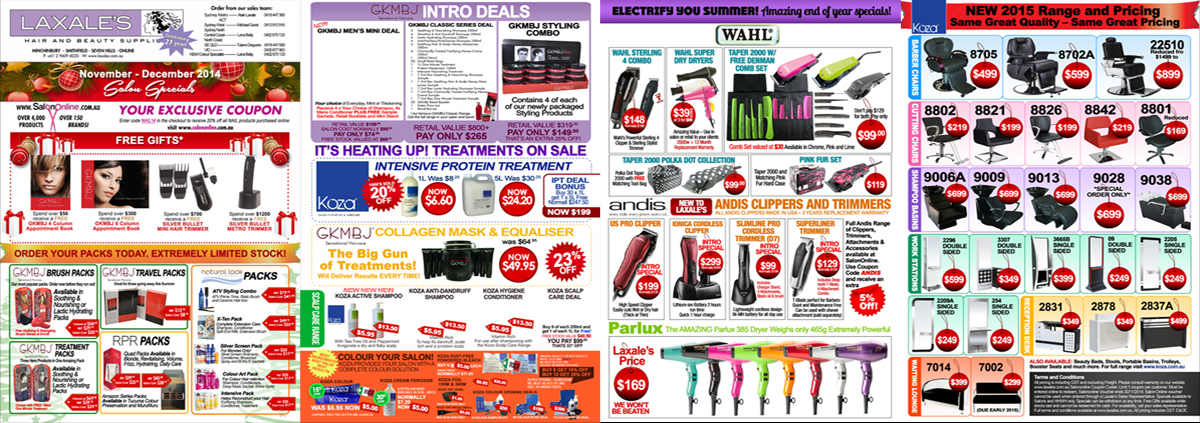Broschüren-Design von Juuri für Laxales Hair and Beauty Supplies | Design #4590431