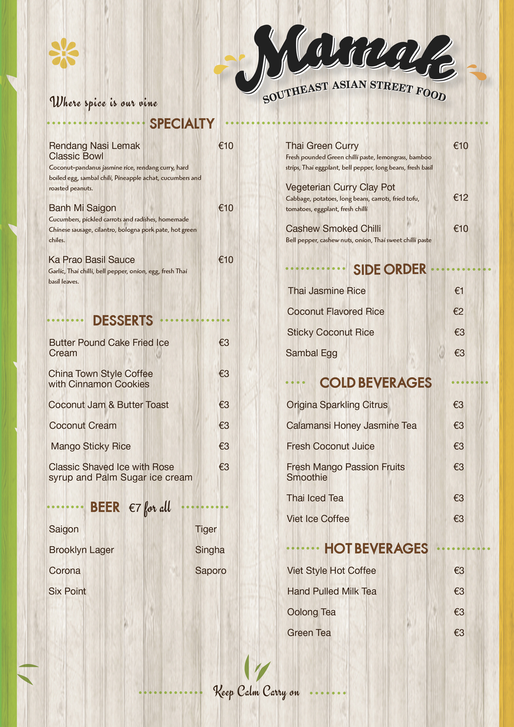 Menu Design by Dejuner for this project | Design #4591313