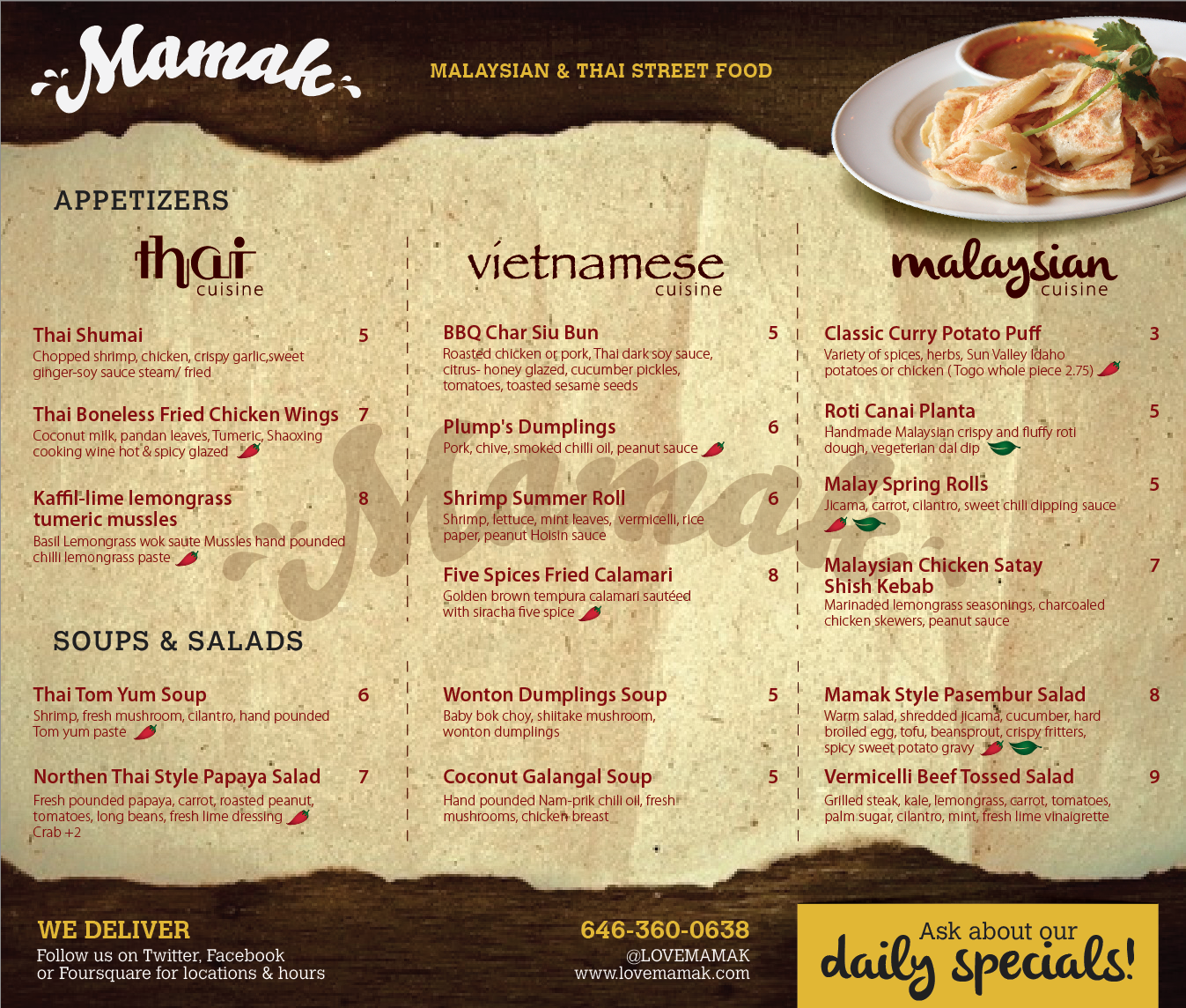 Menu Design by Hans Blanc for this project | Design #4618653