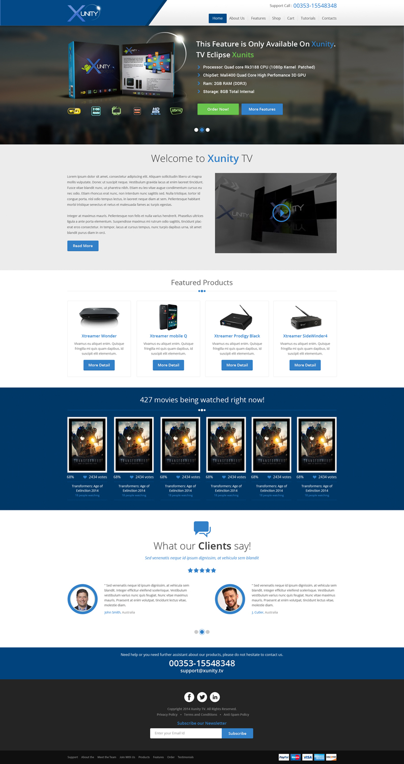 Web Design by Hashim Creetto for xunity | Design #4635735