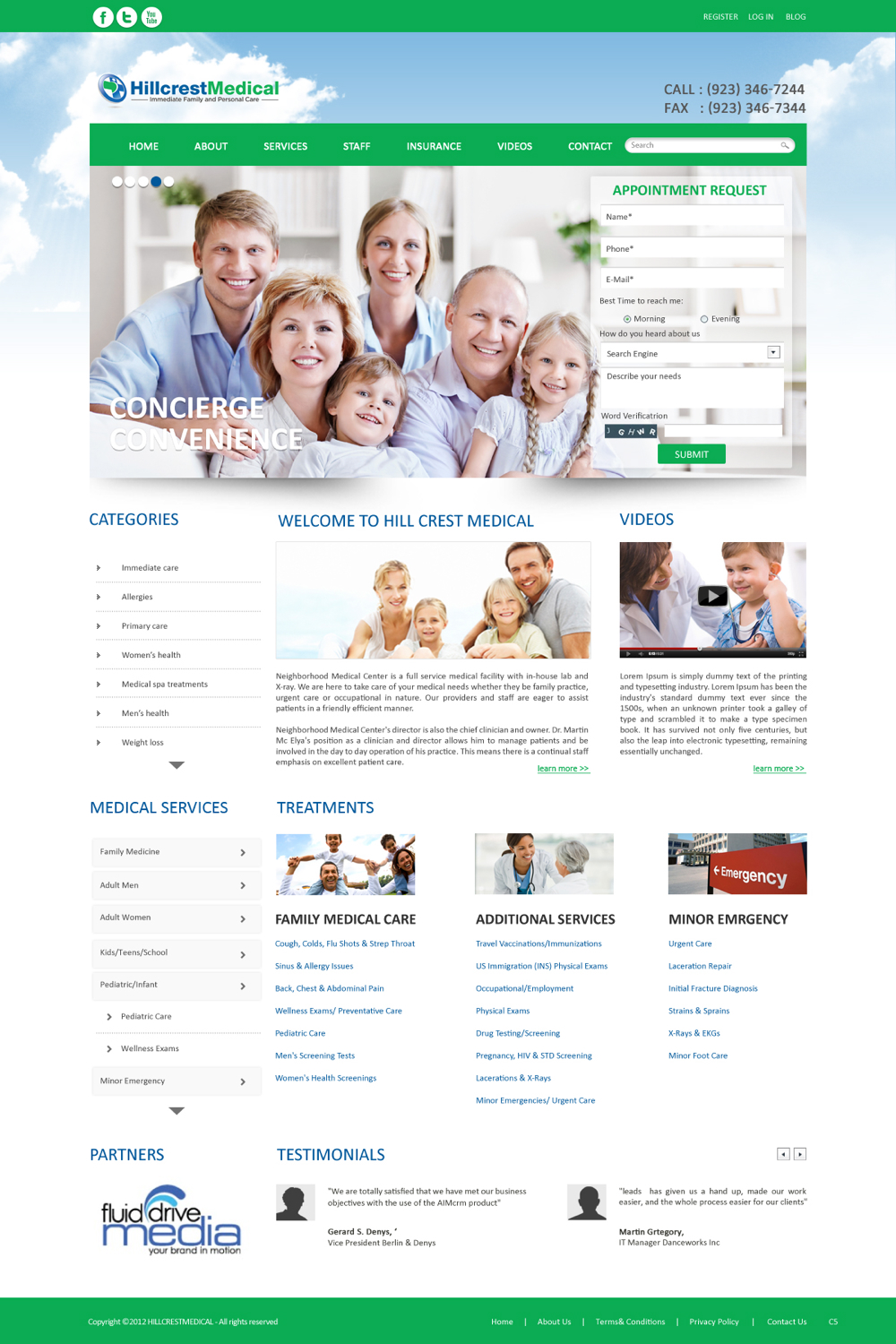 Web Design by pb for Fluid Drive Media | Design #1309679