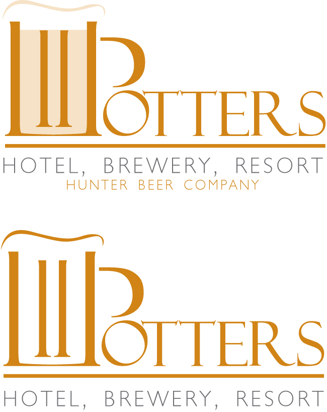 Logo Design by Liberty Grove Graphics for Potters Hotel & Brewery | Design #5122