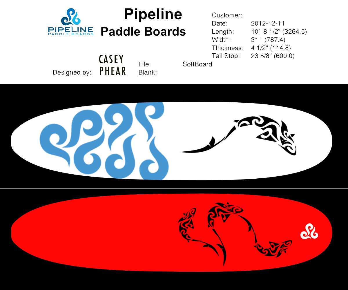 Vector Design by pheardesign for Pipeline Paddle Boards | Design #1328046