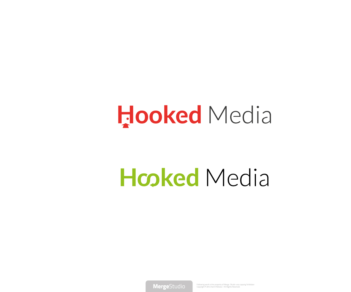 Logo Design by MergeStudio for Hooked Media | Design #1318669
